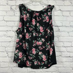 TORRID Women’s Tank Top Double Shoulder Straps Black & Pink Floral 1 (14/16)